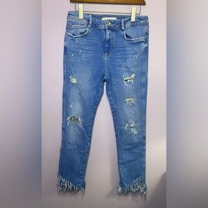 ZARA Trafaluo denimwear 6 ankle/cropped high rise EUC